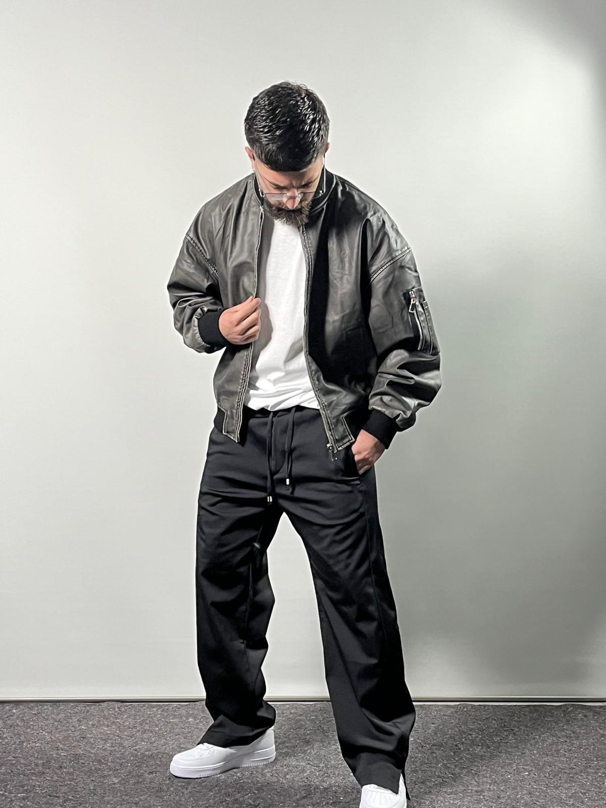 Bomber Ecopelle Effetto Vintage