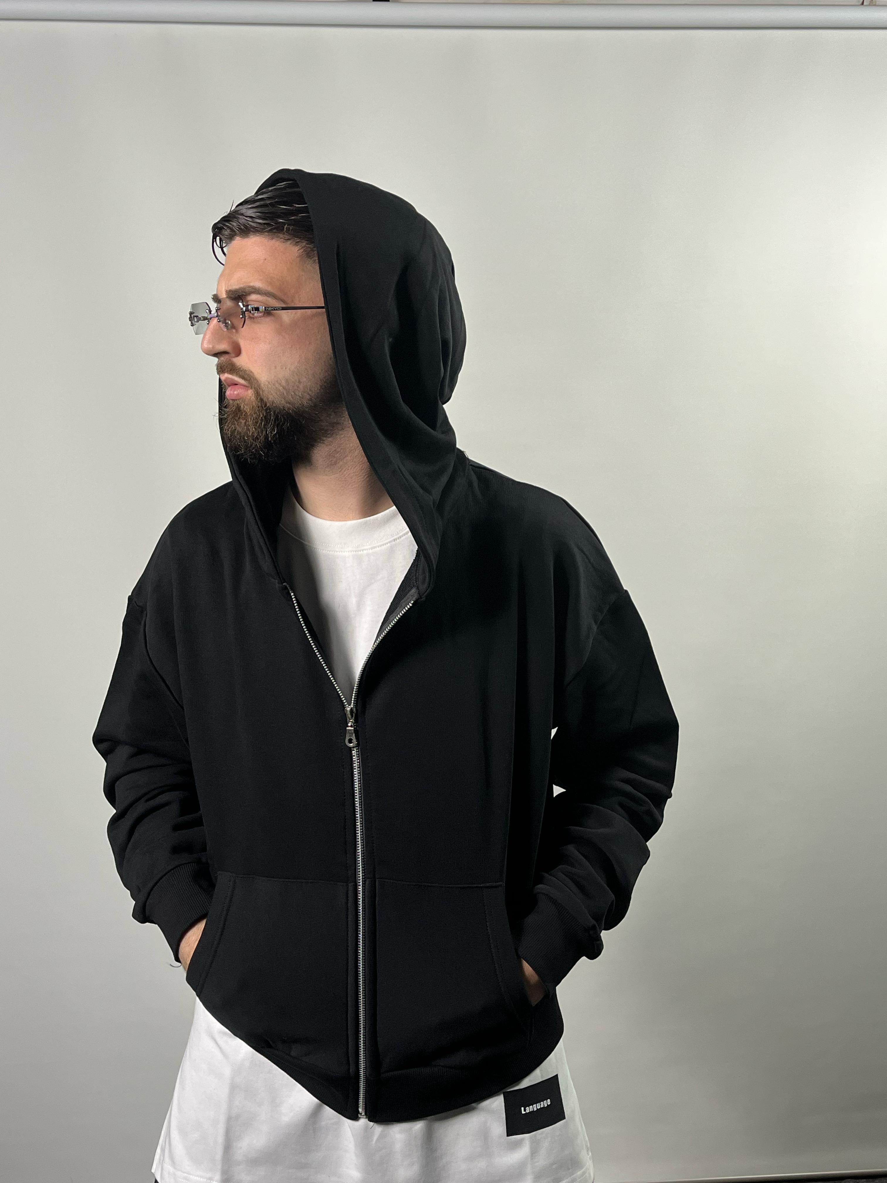 BOXY ZIP CON CAPPUCCIO