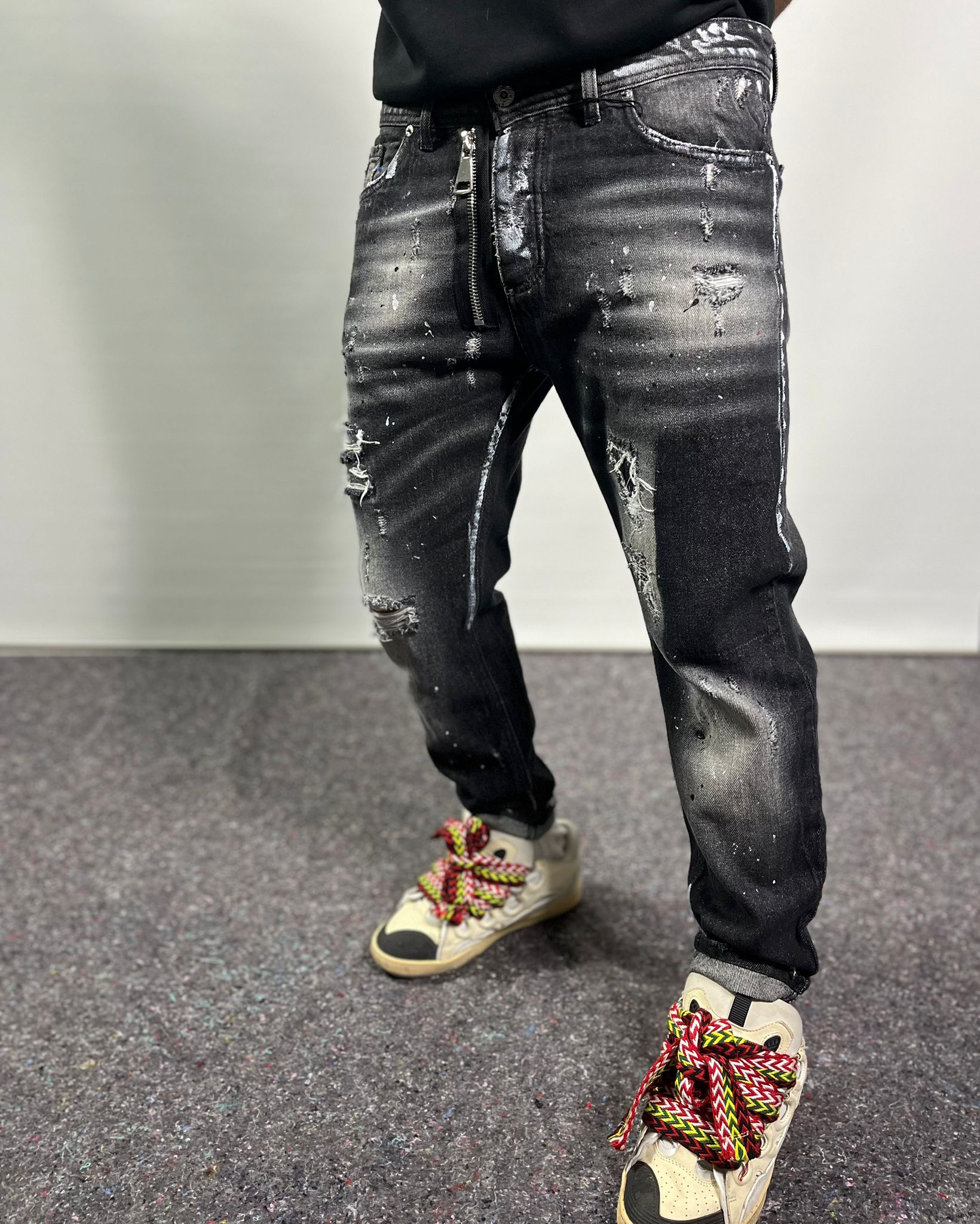 Denim Zip Black Cntc